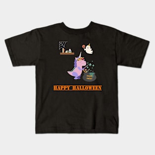 Dinocorn Witch Kids T-Shirt